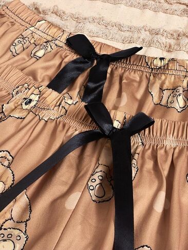 Floerns Women's 3 Piece Sleepwear Lettuce Trim Cami Top Shorts and Pants Pj Set in Saudi Arabia