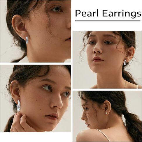 sanfenly الذهب والفضة أقراط القلائد للنساء مجموعة المجوهرات، أزياء هيبوالرجينيك لؤلؤة القلب فراشة هوب مسمار متدلية أقراط multipack، سلسلة الطبقات قلادة القلائد، اكسسوارات المجوهرات in Kuwait