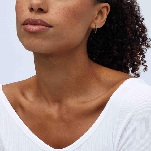 Welry 18mm Oval Hoop Earrings in 14K Yellow Gold in Kuwait