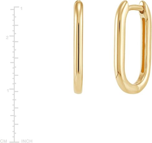 Welry 18mm Oval Hoop Earrings in 14K Yellow Gold in Kuwait