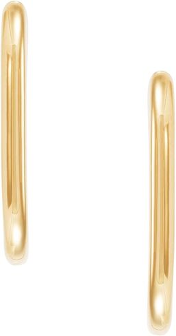 Welry 18mm Oval Hoop Earrings in 14K Yellow Gold in Kuwait