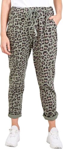 ملابس Sevello للسيدات سراويل إيطالية سحرية قابلة للتمدد سراويل غير رسمية مطحونة سراويل ركض مقاس واحد 4-10 in Kuwait