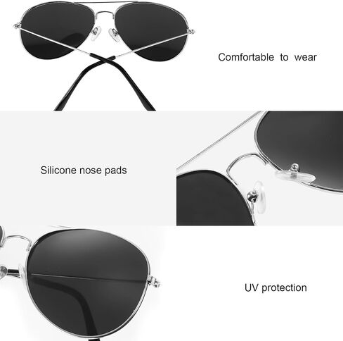 Mepase 50 Pcs Classic Pilot Driving Sun Glasses Pilot Polarized Sunglasses Men Women UV Proof Metal Frame Sunglasses Bulk, Black in Saudi Arabia
