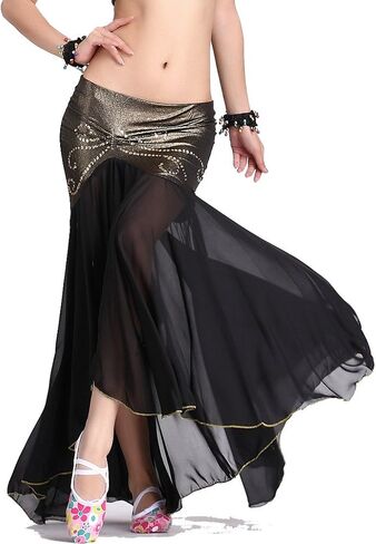 ZLTdream Women's Belly Dance Chiffon Fishtail Skirt in Saudi Arabia