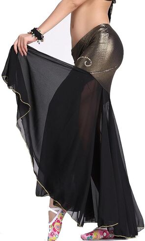 ZLTdream Women's Belly Dance Chiffon Fishtail Skirt in Saudi Arabia
