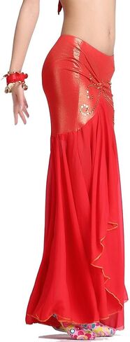 ZLTdream Women's Belly Dance Chiffon Fishtail Skirt in Saudi Arabia