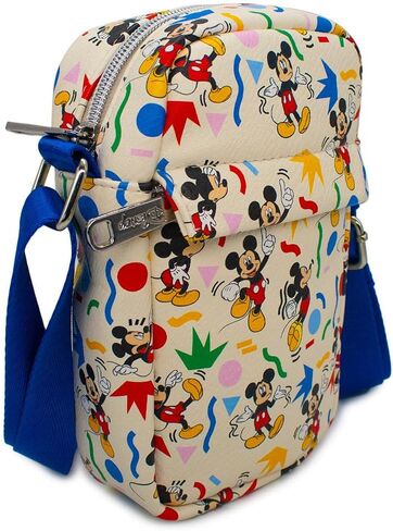 Disney Bag, Cross Body, Mickey Mouse Action Poses Confetti Collage, White, Vegan Leather in Saudi Arabia