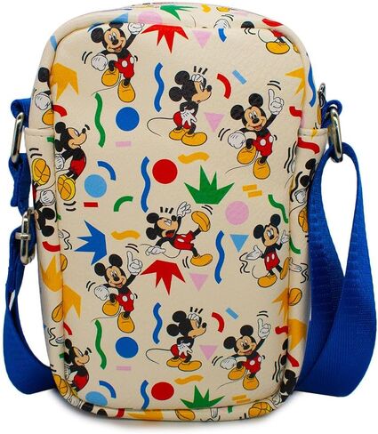 Disney Bag, Cross Body, Mickey Mouse Action Poses Confetti Collage, White, Vegan Leather in Saudi Arabia
