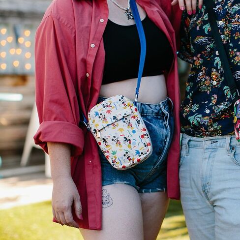 Disney Bag, Cross Body, Mickey Mouse Action Poses Confetti Collage, White, Vegan Leather in Saudi Arabia