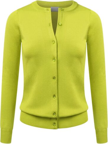 سترة نسائية كلاسيكية مريحة، قبة، زر جوهرة، نسيج ناعم، رقبة دائرية، كم طويل، مقاس نحيف (S-3XL) in Kuwait