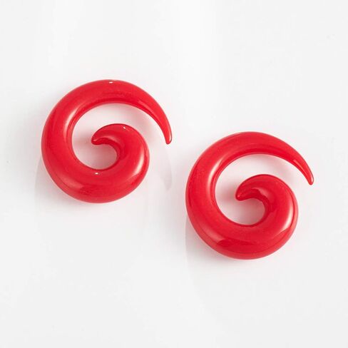 IPINK-12pcs مختلط اللون 1.6MM-00G Uv الاكريليك الحلزون الأذن التوصيل نقالة دوامة تفتق المتوسع مجموعة قياس in Kuwait