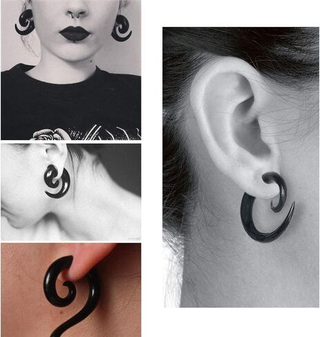 IPINK-12pcs مختلط اللون 1.6MM-00G Uv الاكريليك الحلزون الأذن التوصيل نقالة دوامة تفتق المتوسع مجموعة قياس in Kuwait