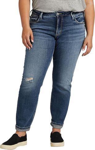 Silver Jeans Co. Women's Plus Size Mid-Rise Boyfriend Jeans in Saudi Arabia