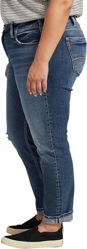 Silver Jeans Co. Women's Plus Size Mid-Rise Boyfriend Jeans in Saudi Arabia