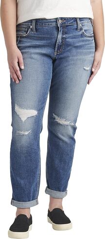Silver Jeans Co. Women's Plus Size Mid-Rise Boyfriend Jeans in Saudi Arabia