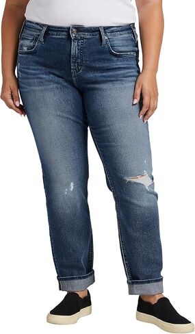 Silver Jeans Co. Women's Plus Size Mid-Rise Boyfriend Jeans in Saudi Arabia