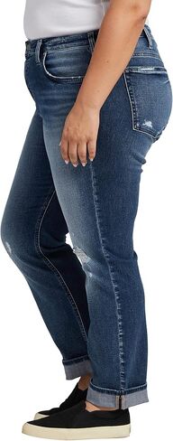 Silver Jeans Co. Women's Plus Size Mid-Rise Boyfriend Jeans in Saudi Arabia