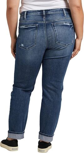 Silver Jeans Co. Women's Plus Size Mid-Rise Boyfriend Jeans in Saudi Arabia