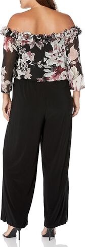 Adrianna Papell Womens Print Chiffon Jersey Jumpsuit PANTS in Saudi Arabia