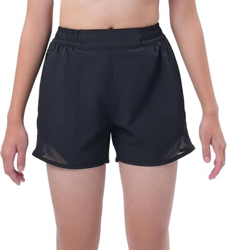 شورت رياضي للفتيات من DEVOROPA بدون بطانة خفيف الوزن ورياضي نشط لكرة السلة شورت للأطفال في صالة الألعاب الرياضية والتنزه سيرًا على الأقدام وجيب بسحاب in Kuwait