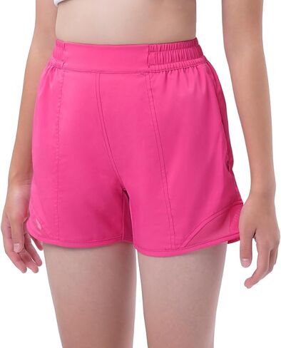 شورت رياضي للفتيات من DEVOROPA بدون بطانة خفيف الوزن ورياضي نشط لكرة السلة شورت للأطفال في صالة الألعاب الرياضية والتنزه سيرًا على الأقدام وجيب بسحاب in Kuwait