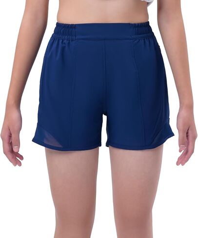 شورت رياضي للفتيات من DEVOROPA بدون بطانة خفيف الوزن ورياضي نشط لكرة السلة شورت للأطفال في صالة الألعاب الرياضية والتنزه سيرًا على الأقدام وجيب بسحاب in Kuwait