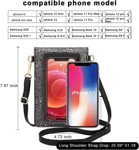 seOSTO Cell Phone Purse, Lightweight Small Wallet Purses And Handbags With 2 Shoulder Strap For Women in Saudi Arabia