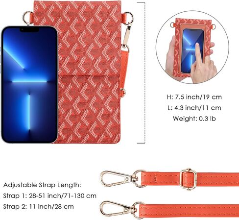 محفظة seOSTO للهاتف الخلوي، محافظ صغيرة خفيفة الوزن وحقائب يد مع حزامي كتف للنساء in Kuwait
