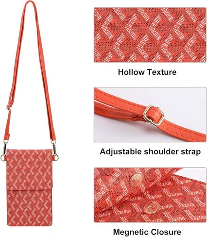 محفظة seOSTO للهاتف الخلوي، محافظ صغيرة خفيفة الوزن وحقائب يد مع حزامي كتف للنساء in Kuwait