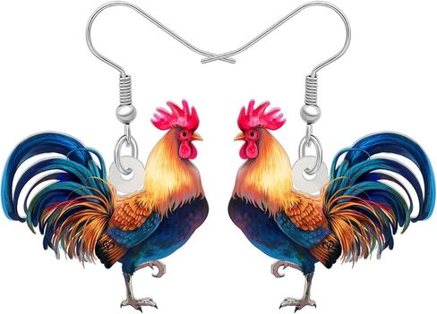 Acrylic Charm Cute Chicken Hen Rooster Earrings Drop Dangle Jewelry for Women Girls Funny Party Gifts in Kuwait