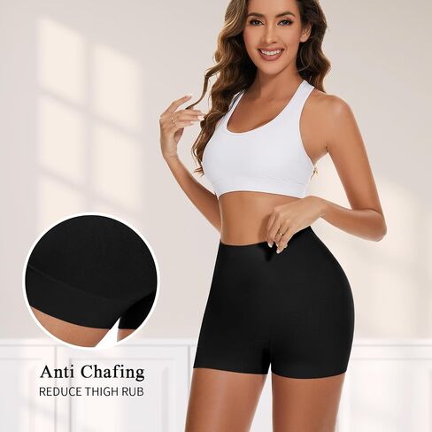 FRESBEIT Slip Shorts for Women Under Dress,Boyshorts Panties Anti Chafing Boyshorts Smooth Shapewear Shorts in Saudi Arabia