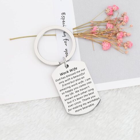 WSNANG Work Wife Keychain Gift Coworker Leaving Gifts for Women Work Wife Appreciation Gift Colleague Farewell Gifts in Kuwait