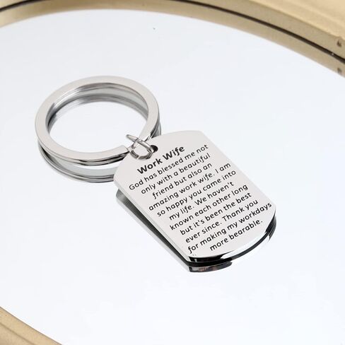 WSNANG Work Wife Keychain Gift Coworker Leaving Gifts for Women Work Wife Appreciation Gift Colleague Farewell Gifts in Kuwait