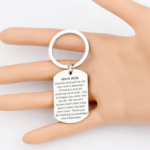 WSNANG Work Wife Keychain Gift Coworker Leaving Gifts for Women Work Wife Appreciation Gift Colleague Farewell Gifts in Kuwait