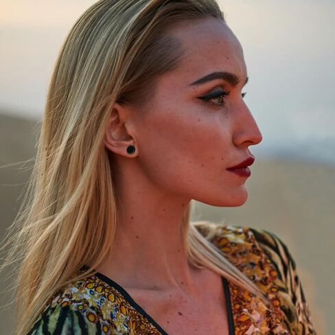 اقراط سوداء للرجال من الفضة الاسترلينية 925، اقراط بريمة مضادة للحساسية، اقراط للرجال هدية مجوهرات لهدايا عيد الاب، فضة ستيرلينج، زركونيا مكعب in Kuwait