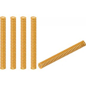 uxcell 3D Printer Die Spring, 18mm OD 20mm Long 5pcs Spiral Stamping Light Load Compression Mould Die Springs for 3D Printer Electric Part, Yellow
