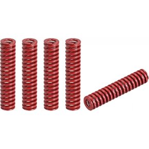uxcell 3D Printer Die Spring, 5pcs 18mm OD 20mm Long Spiral Stamping Medium Load Compression Mould Die Springs for 3D Printer Electric Part, Red