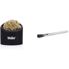 Weller Soldering Brass Sponge Tip Cleaner with Silicone Holder - WLACCBSH-02