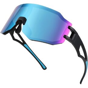 FEISEDY Sports Cycling Glasses Men Fashion Mirrored Bicycle Sunglasses One Piece Rimless Lens B2867
