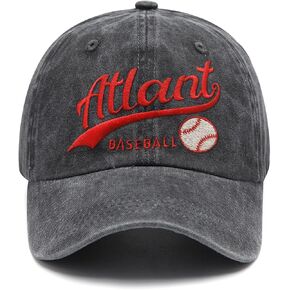 Embroidered Hat for Baseball Fans, City Baseball Cap Vintage Cotton Trucker Hat for Men Women Youth