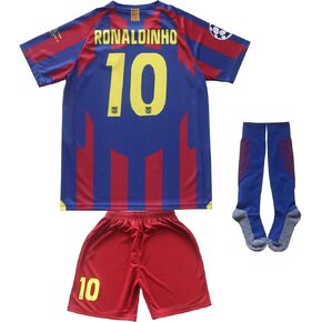 Barcelona Home Leo #10 Vintage 2009/2010 Limited Edition Football Soccer Kids Jersey Shorts Socks Set Youth Sizes