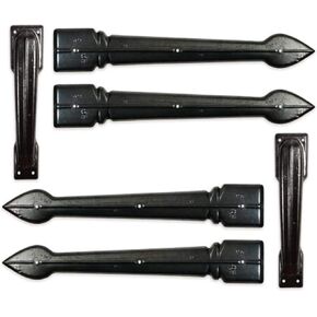 Coach House Signature Décor Garage Door Decorative Hardware - Black Carriage House Garage Door Handles and Decorative Garage Door Hinges - Easy Install Garage Door Accents - Made in USA