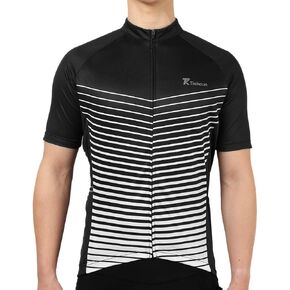 Men's Cycling Jerseys Tops Biking Shirts Short Sleeve Bike Clothing Full Zipper Bicycle Jacket