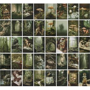 97 Decor Moody Decor Aesthetic - 16 Pcs Dark Academia Decor, Moody Wall Art Prints for Wall Decor, Victorian Gothic Decor for Home, Victorian Painting Dark Academia Posters for Bedroom (Unframed)