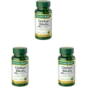 Nature's Bounty Ginkgo Biloba 120mg, 100 Capsules (Pack of 4)
