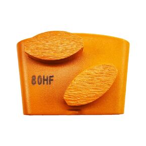 9 Pcs Pro HTC Diamond Grinding Shoes Soft Bond for Hard Floor (Grit Optional), for HTC Floor Grinding Machine (16 Grit - 1 Arrow Segment S Bond for Hard Floor)