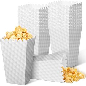 Funtery 24 Pcs Party Popcorn Boxes Popcorn Bags Buckets Container Holder Sport Party Favors for Sport Party Supplies Decorations