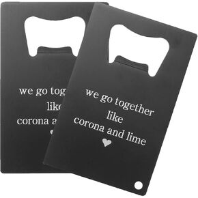 Bottle Opener, Yoption 5Pcs Stainless Steel Credit Card Size Beer Bottle Opener Cap for Wedding Party Groomsmen Bridesmaid Gifts