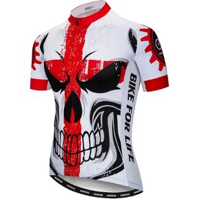 JPOJPO Men Cycling Jersey Bike Short Sleeve Summer Bicycle Full Zipper Clothing Shirt Tops Quick-dry S-3XL