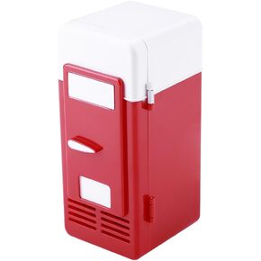 Mini USB Fridge - LED USB Refrigerator - Portable Compact Refrigerator - Drinks Beverage Cans,Refrigerator and Heater - For Home,Office, Car(Black)